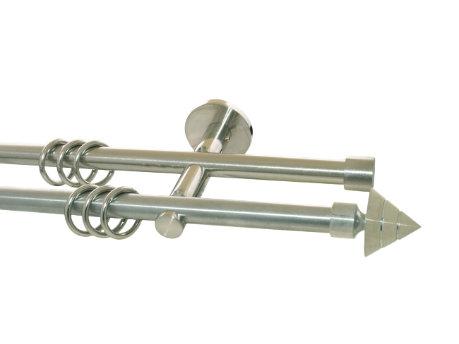 Gardinenstange doppell. Nickel geb. 16mm Trio Gardinenstange doppell. Nickel geb. 16mm Trio
