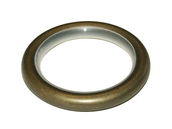 Gardinenringe Hohlring Messing brüniert incl. Gleiteinlage für 20mm Stangen