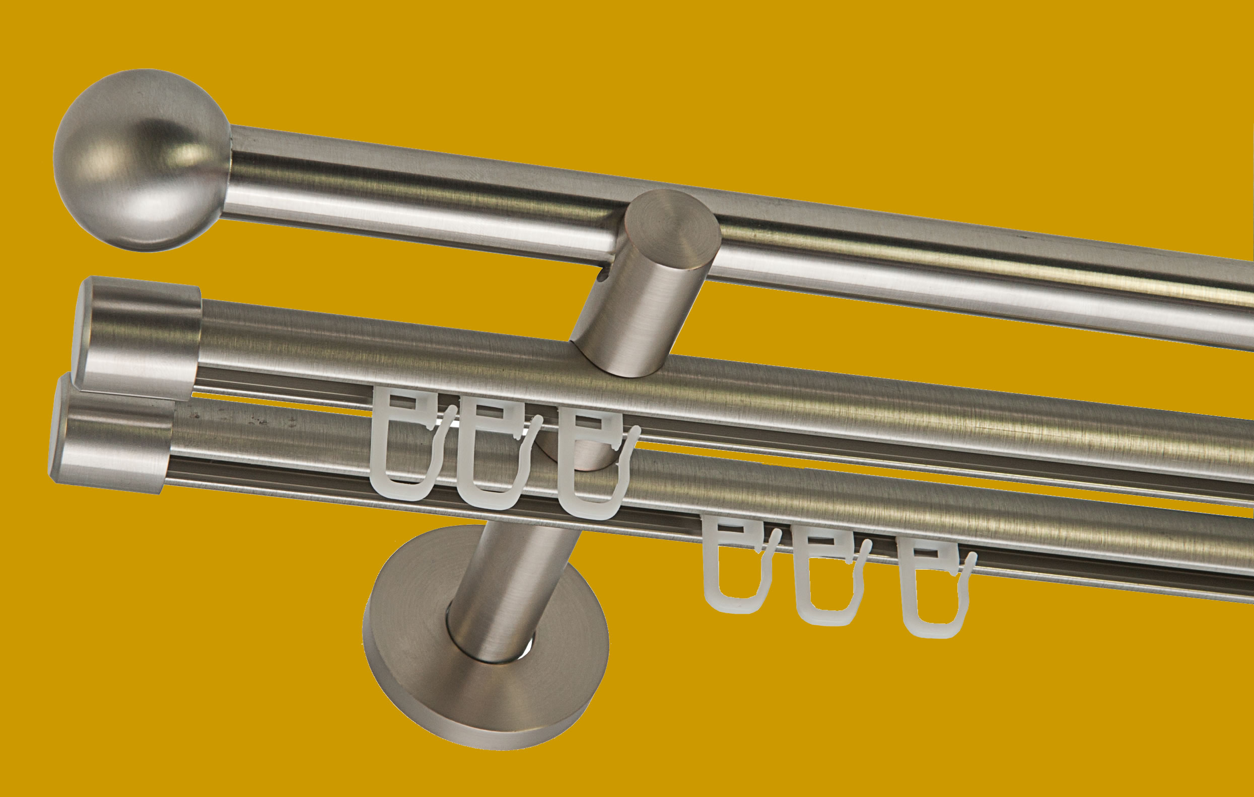 848_0 Rundrohr/Innenlauf/Innenlaufsystem 16mm Edelstahl Design Kugel