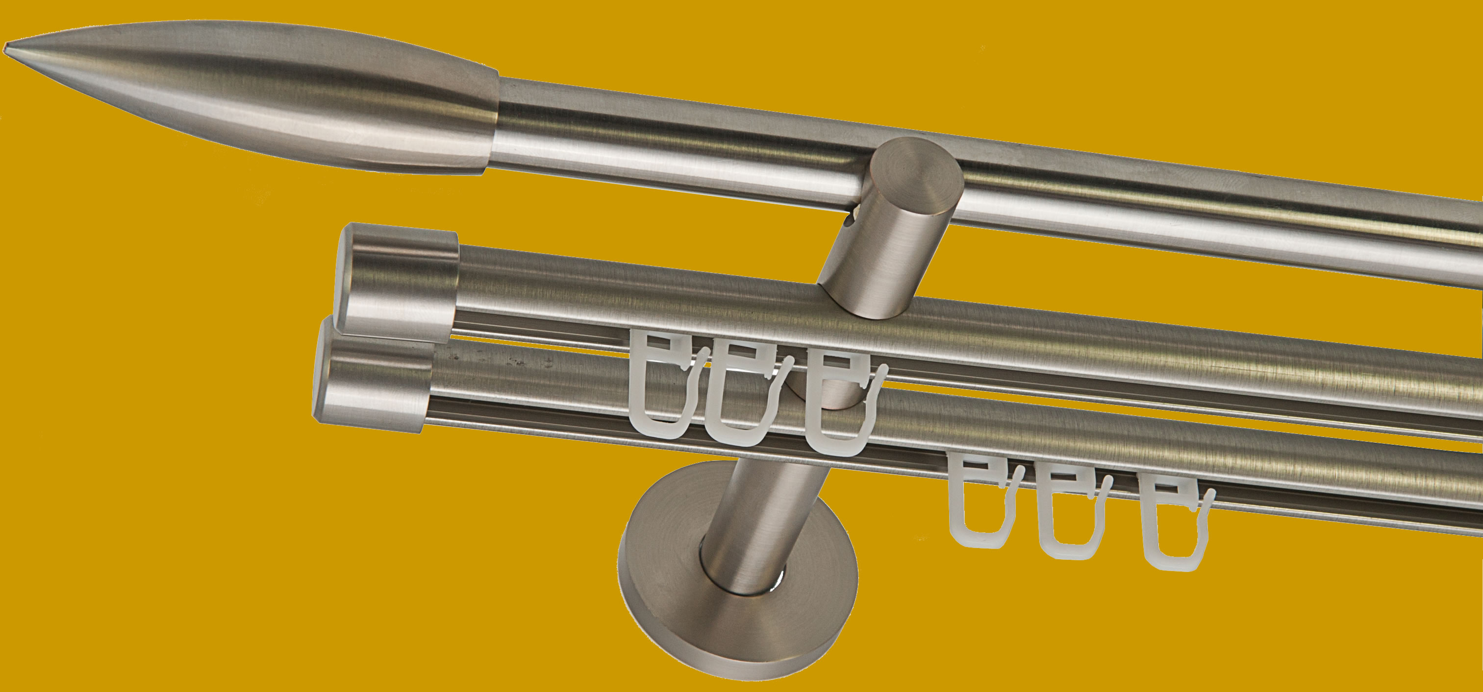 Rundrohr/Innenlauf/Innenlaufsystem 16mm Edelstahl Design Flamme