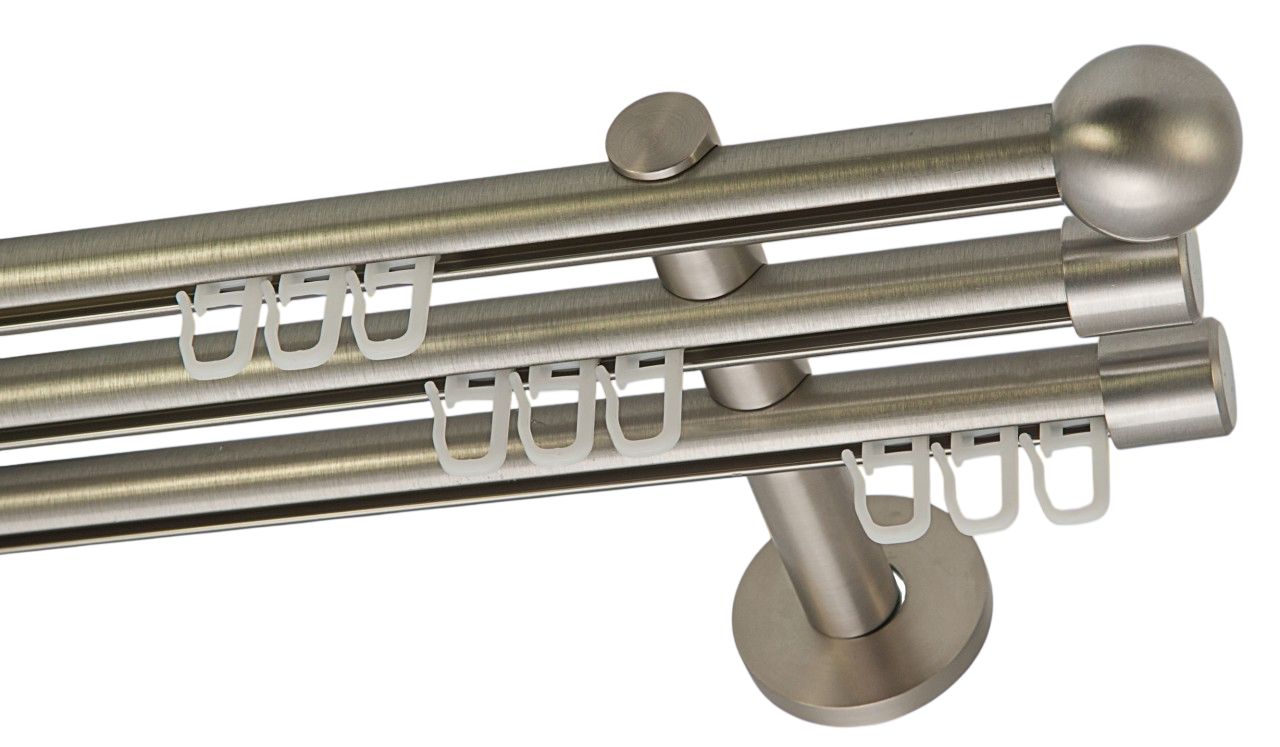 Gardinenstange Innenlaufsystem 3 läufig 16mm Modell Kugel Gardinenstange Innenlaufsystem 3 läufig 16mm Modell Kugel