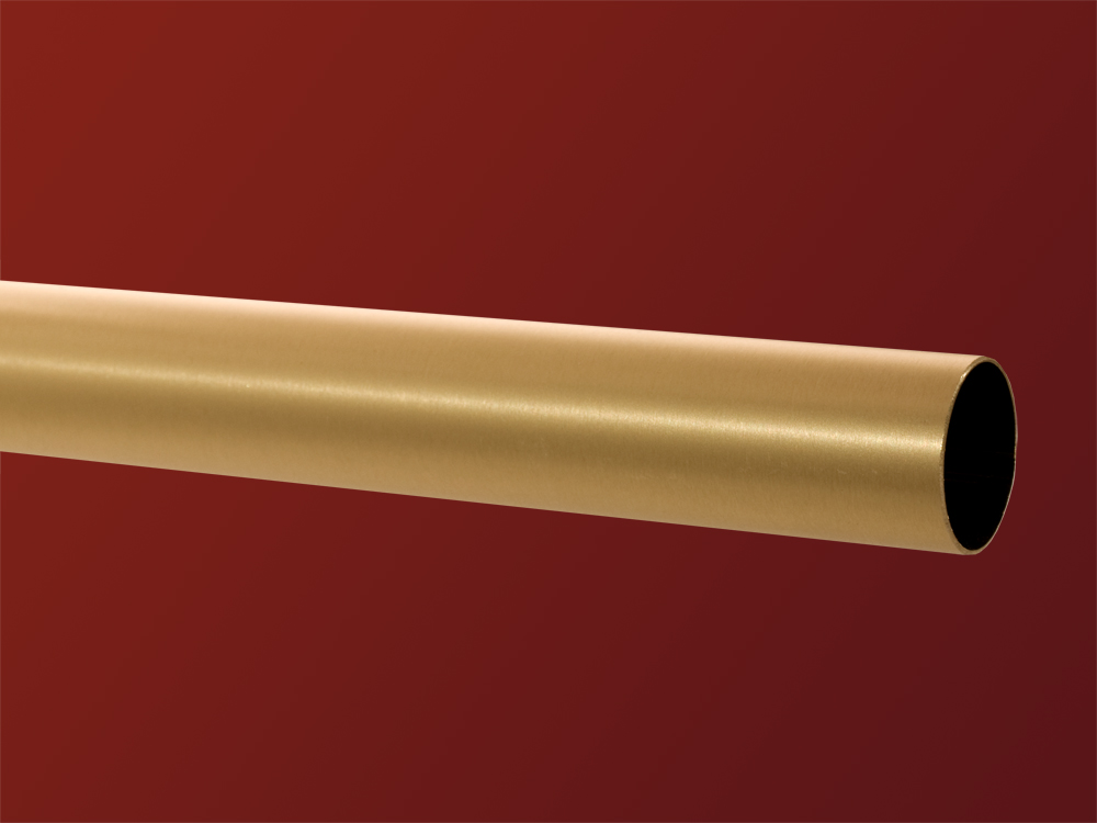 2517_0 Gardinenstangen Rohr Messing matt glatt 30 mm