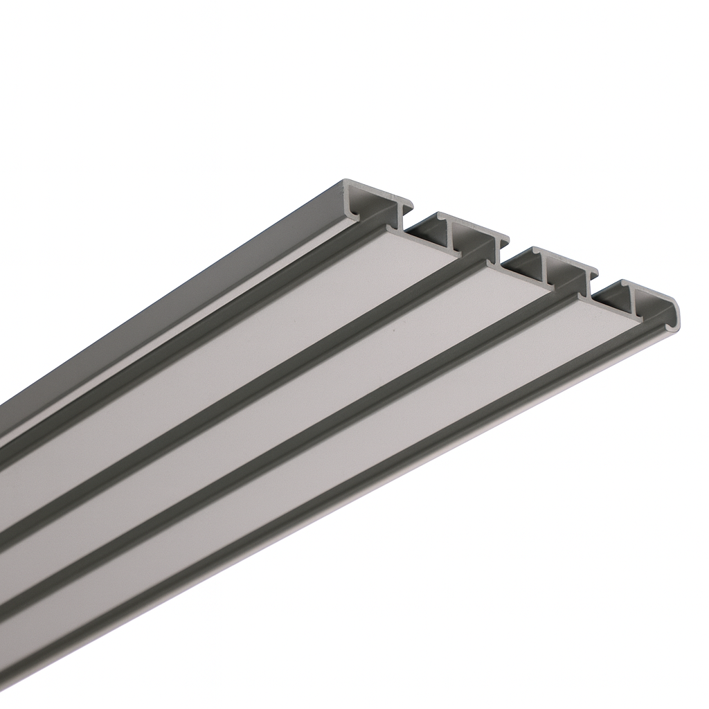 Vorhangschiene 3 - 4 läufig / Flächenvorhangschiene Vorhangschiene 3 - 4 läufig / Flächenvorhangschiene