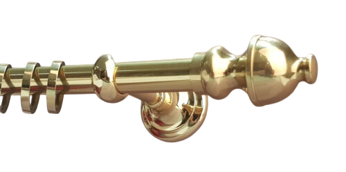 Gardinenstange Messing glanz massiv 20 mm 1 lfg Anton Träger offen echt Messing