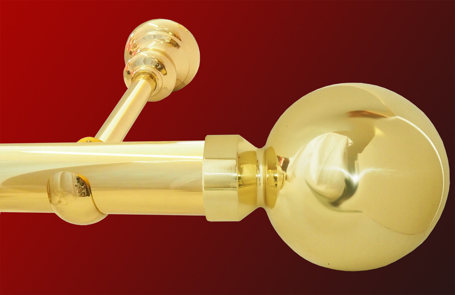 Gardinenstange Messing massiv glanz 50 mm