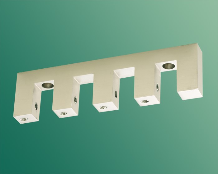 Deckenträger Innenlaufsystem 4-lfg. Aluminium Edelstahldesign