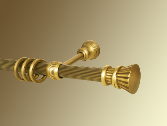 Gardinenstange Messing bronziert - 30 mm Leopold