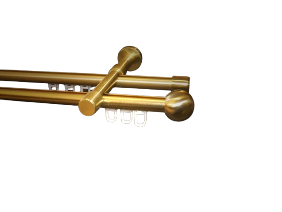 Gardinenstange Innenlauf Messing geb. 16mm Modell Bologna Gardinenstange Innenlauf Messing geb. 16mm Modell Bologna