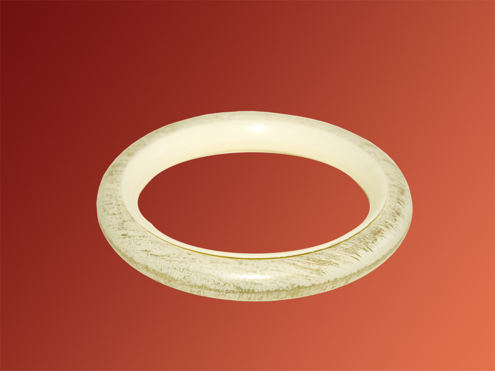 Gardinenring Eisen weiss-gold mit Gleiteinlage 30 mm 52-60mm