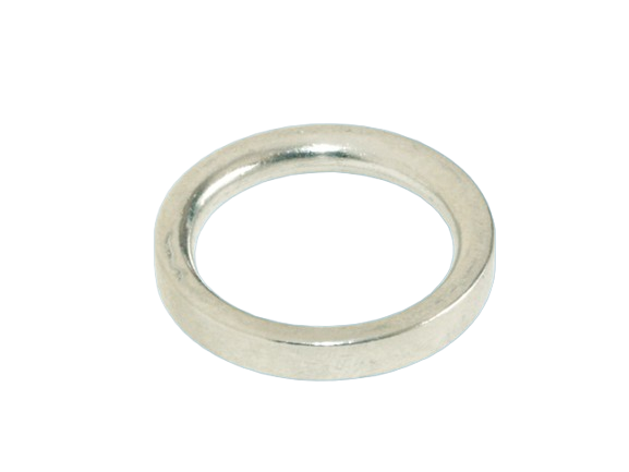 Ring mit Faltenlegehaken Edelstahloptik Ring mit Faltenlegehaken Edelstahloptik