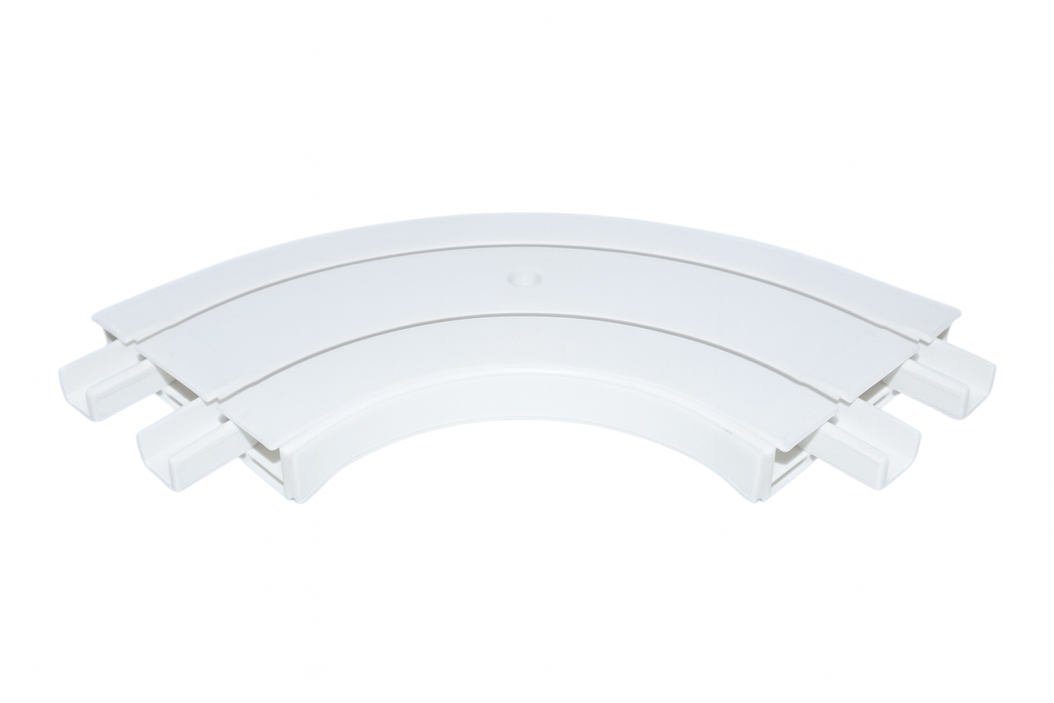 Durchschleuderbogen für Kunststoff Vorhangschienen 2 läufig Durchschleuderbogen für Kunststoff Vorhangschienen 2 läufig