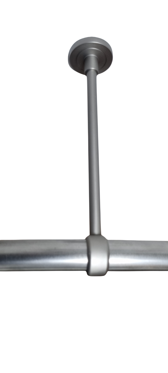 Vorhangstange halbrund 30 mm Edelstahl mit Deckenträger 190 cm 111 cm** Abverkauf ** Vorhangstange halbrund 30 mm Edelstahl mit Deckenträger 190 cm 111 cm** Abverkauf **