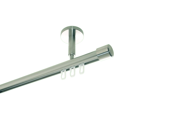 Gardinenstange Decke Edelstahl Innenlauf 20mm Kappe 1lfg