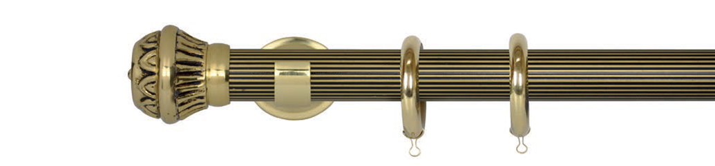 Gardinenstange Messing antik - 30 mm Aurora