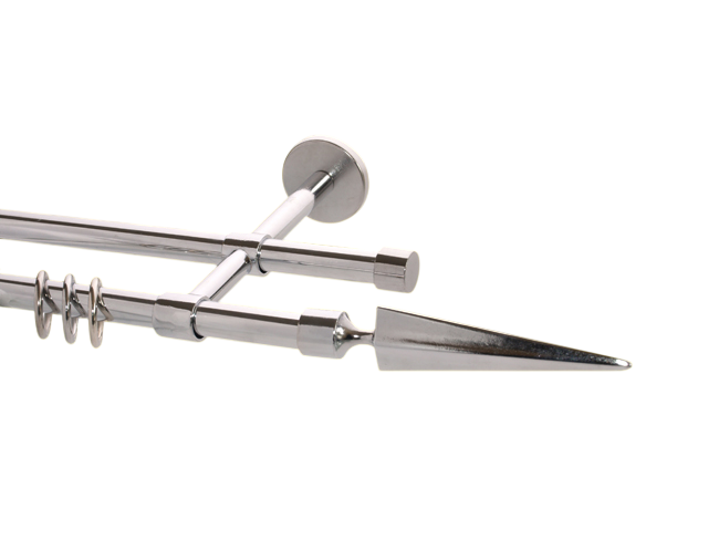 Gardinenstange Chrom glanz Design 16mm Modell Palma Gardinenstange Chrom glanz Design 16mm Modell Palma