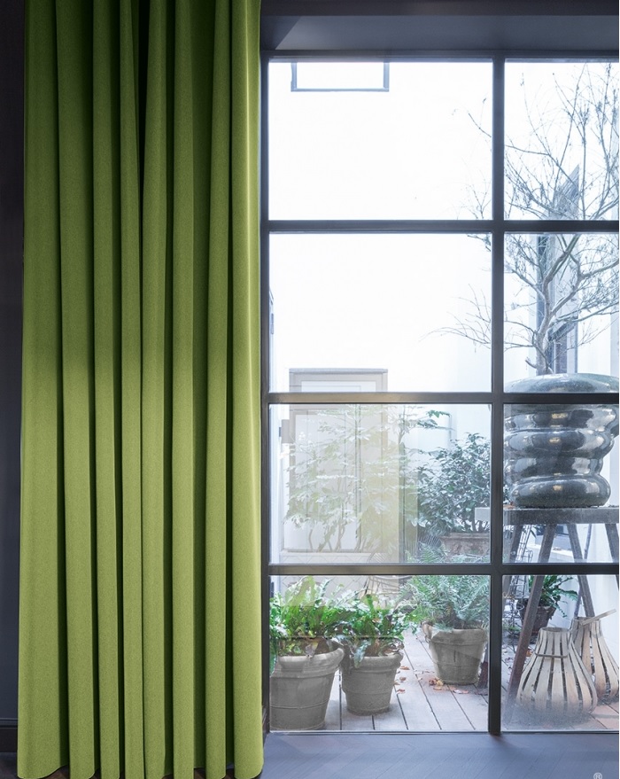 Verdunkelungsvorhang flammenhemmend nach Maß Modell Sorel Uni Raumhoch max. 2,55m