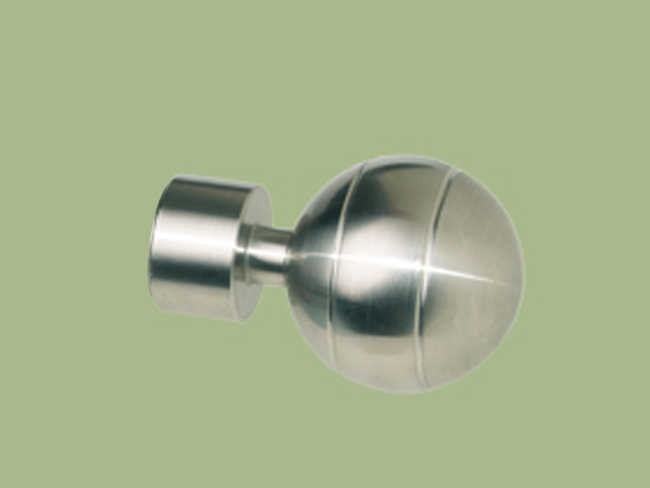 1514_0 Endstück Rillenkugel Edelstahl für 20mm Gardinenstangen Rohre