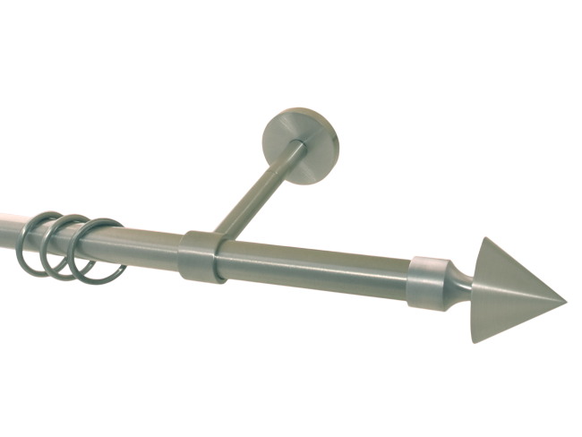 Gardinenstange Messing massiv Ausführung Nickel matt 20mm Gardinenstange Messing massiv Ausführung Nickel matt 20mm