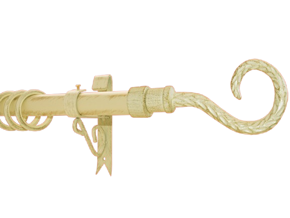 Gardinenstange Eisen weiß-gold 30mm Hector Gardinenstange Eisen weiß-gold 30mm Hector