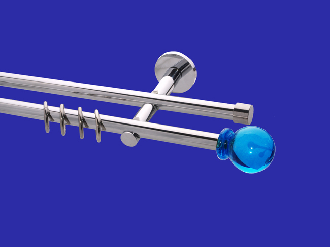 1120_0 Gardinenstange Chrom glanz 16mm Modell Ozeanblau Träger 2