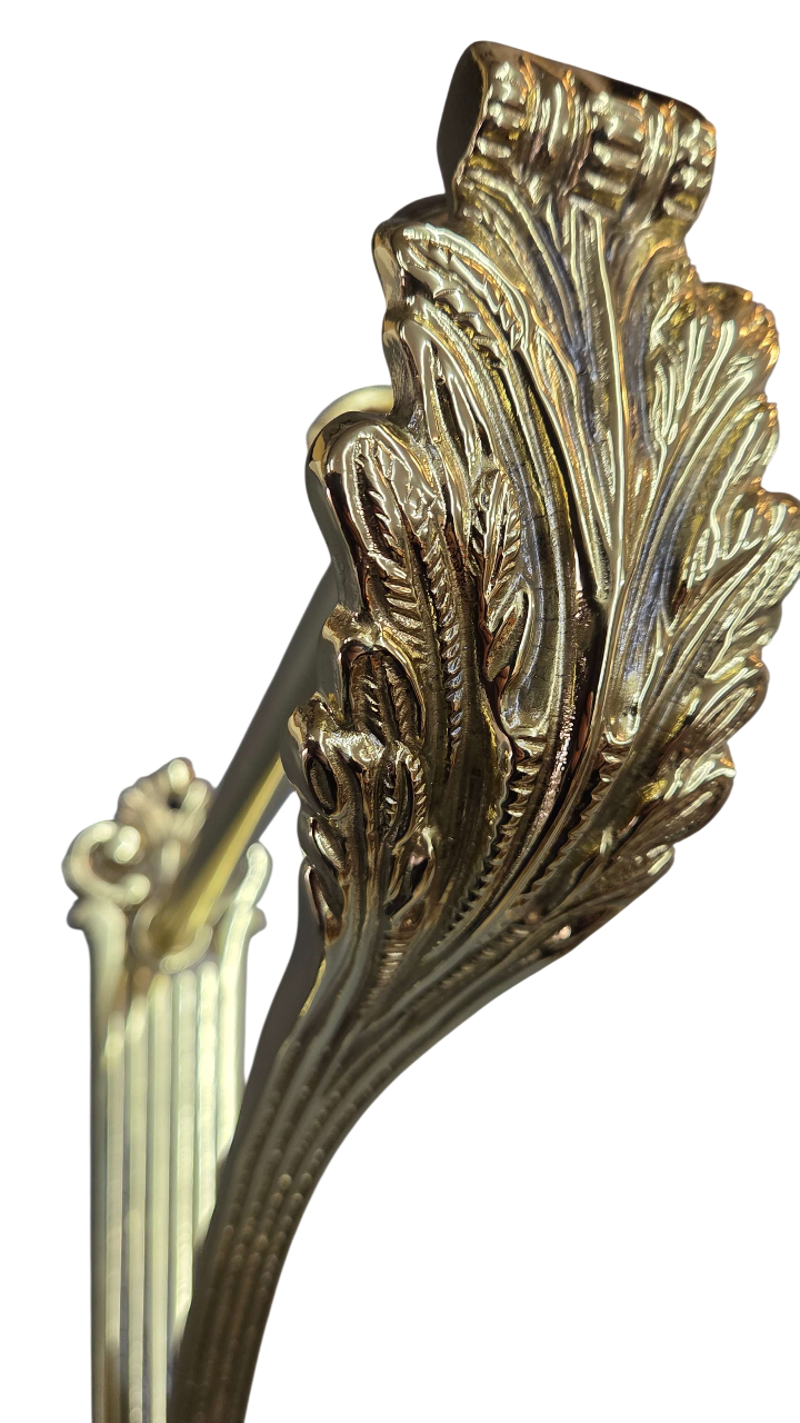 Gardinenstange 35 mm Ø Messing glanz mit Konsolenträger Andrej II. Gardinenstange 35 mm Ø Messing glanz mit Konsolenträger Andrej II.