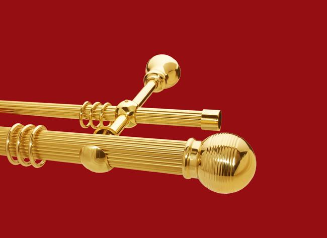 Gardinenstange Messing 35-20 mm Modell Boris kanneliert