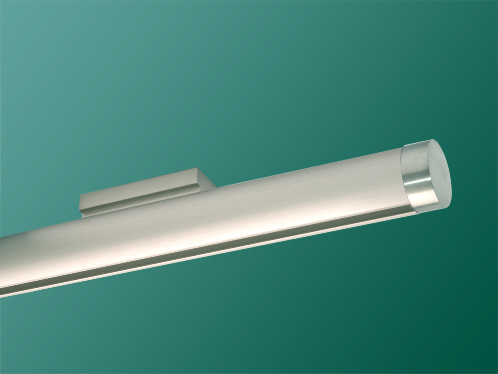 2409_0 Gardinenstange Decke Innenlaufsystem 28mm Edelstahl Mercury Kapp