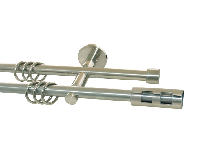 Gardinenstange doppell. Nickel geb. 16 mm Pegasi Gardinenstange doppell. Nickel geb. 16 mm Pegasi