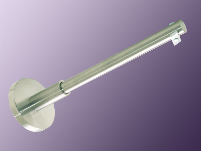 Träger extra lang Edelstahl kürzbar 20 cm für Gardinenstangen mit Innenlaufsystem