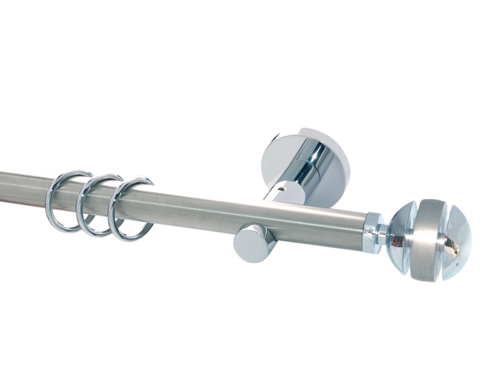 Gardinenstange Chrom glanz Edelstahl gebürstet