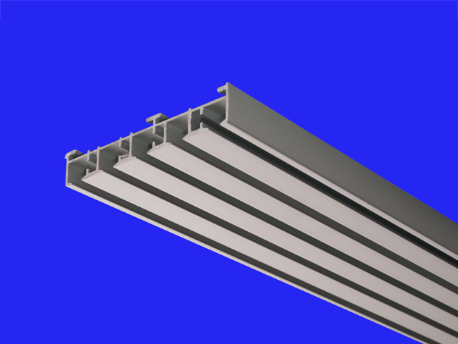 237_0 Aluminium Flächenvorhangschiene 5 läufig silber
