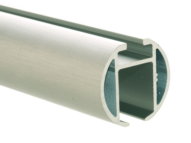 Gardinenstangen Aluminiumprofil 28mm Edelstahloptik