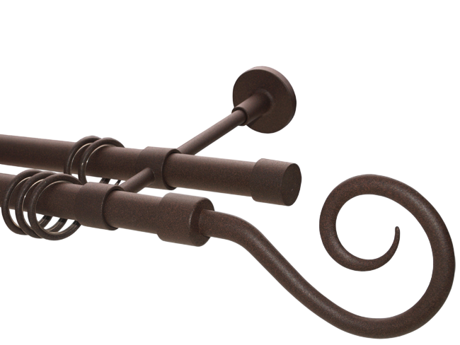 Gardinenstange Rost 20 mm Roma 2lfg. von Classico-Design