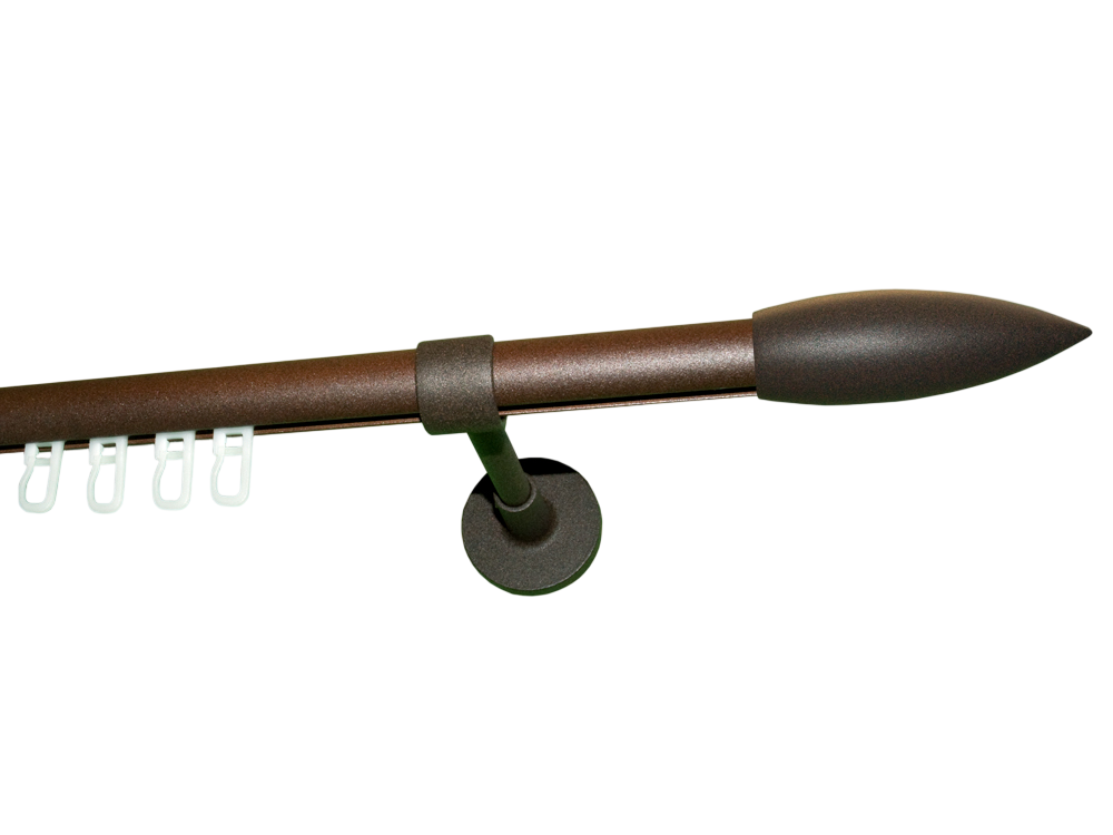 Gardinenstange Schmiedeeisen Rost Innenlauf 20 mm 1-lfg. Quantos