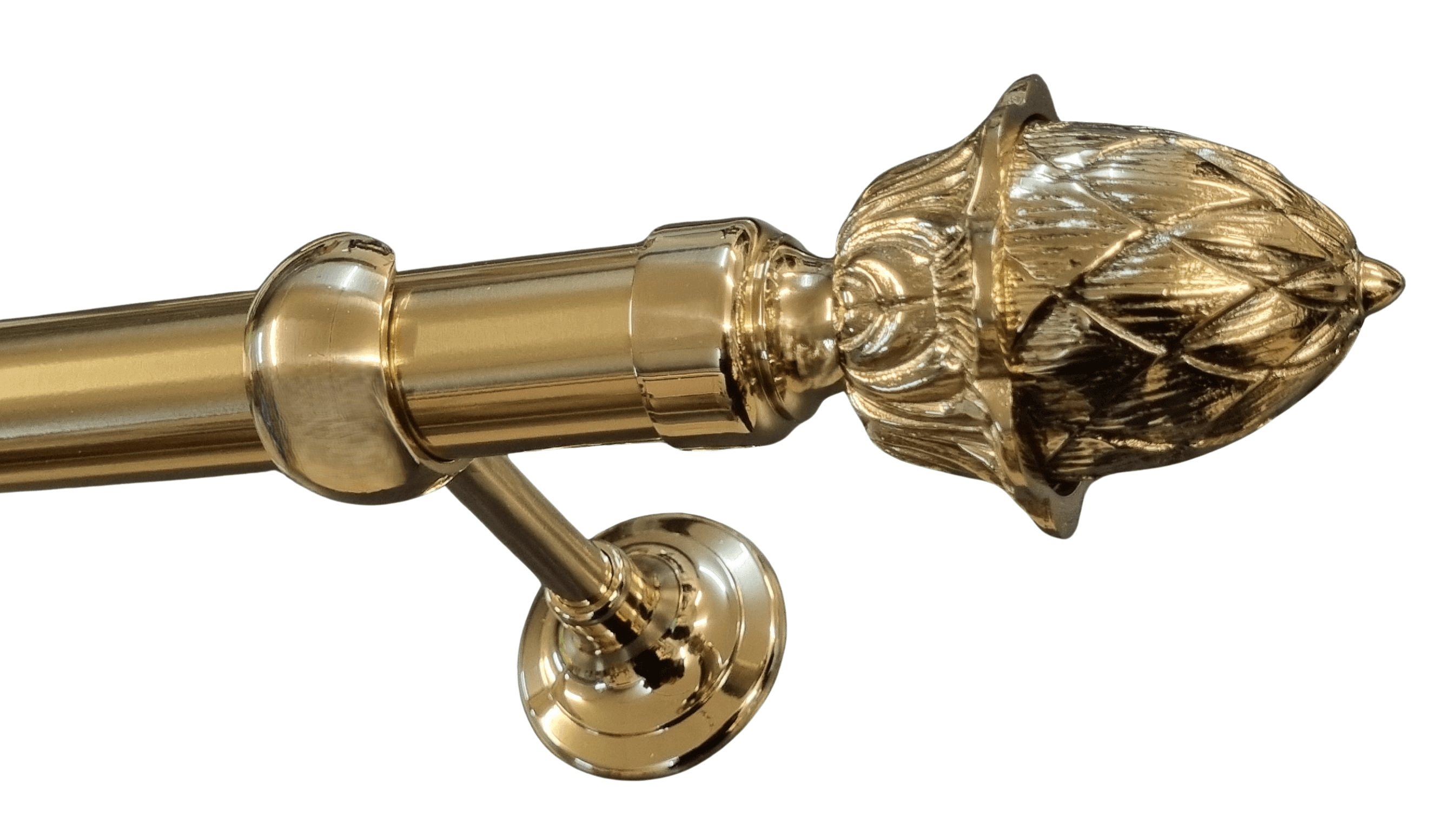 Gardinenstange Messing massiv glanz 30 mm Modell Pinie