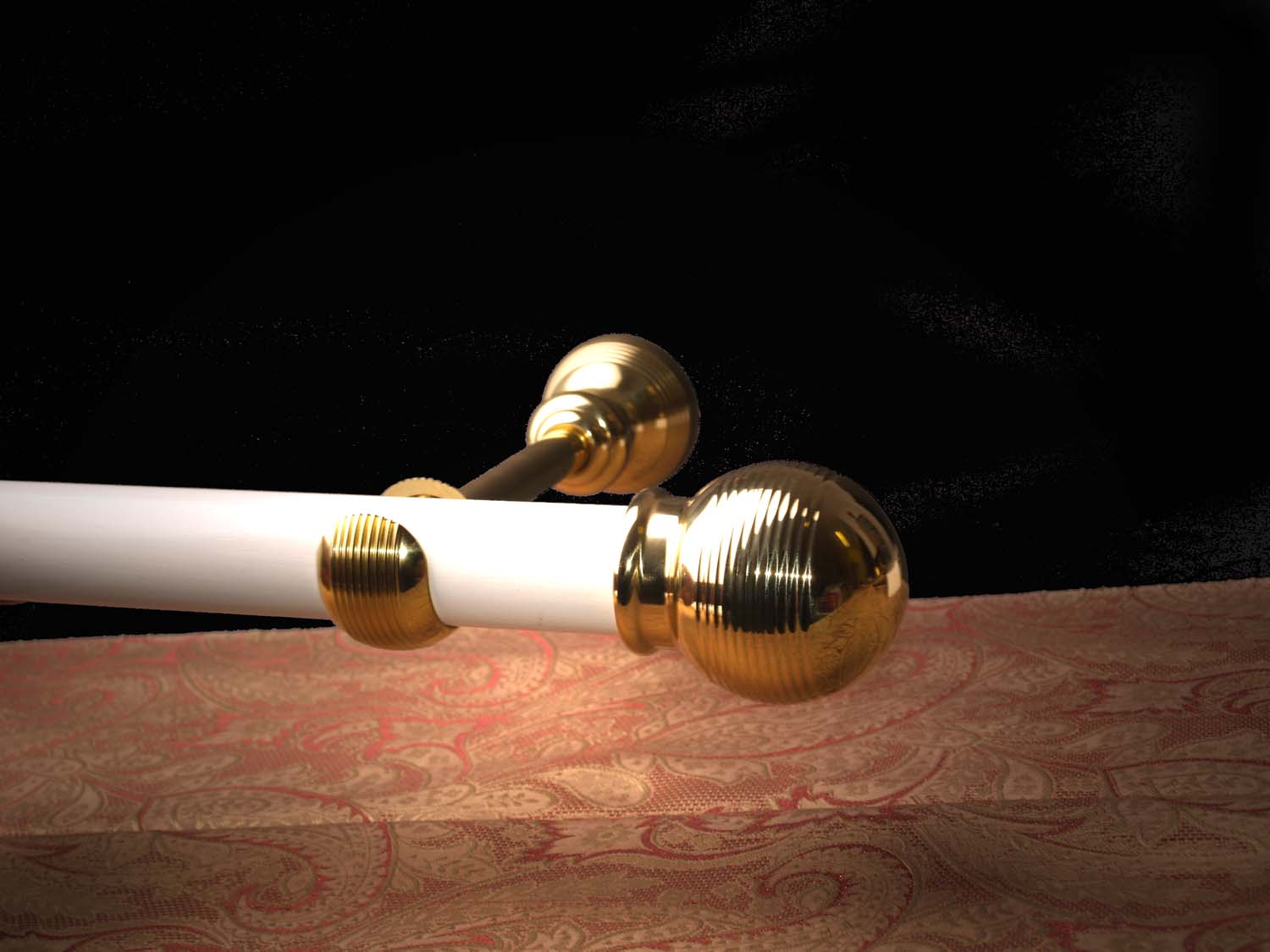 693_0 Gardinenstange 35 mm Messing Holz