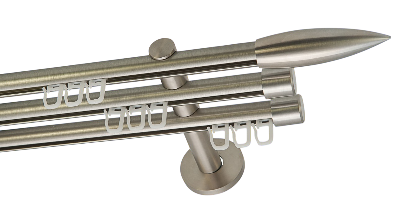 Gardinenstange Innenlaufsystem 3 läufig 16 mm Modell Flamme