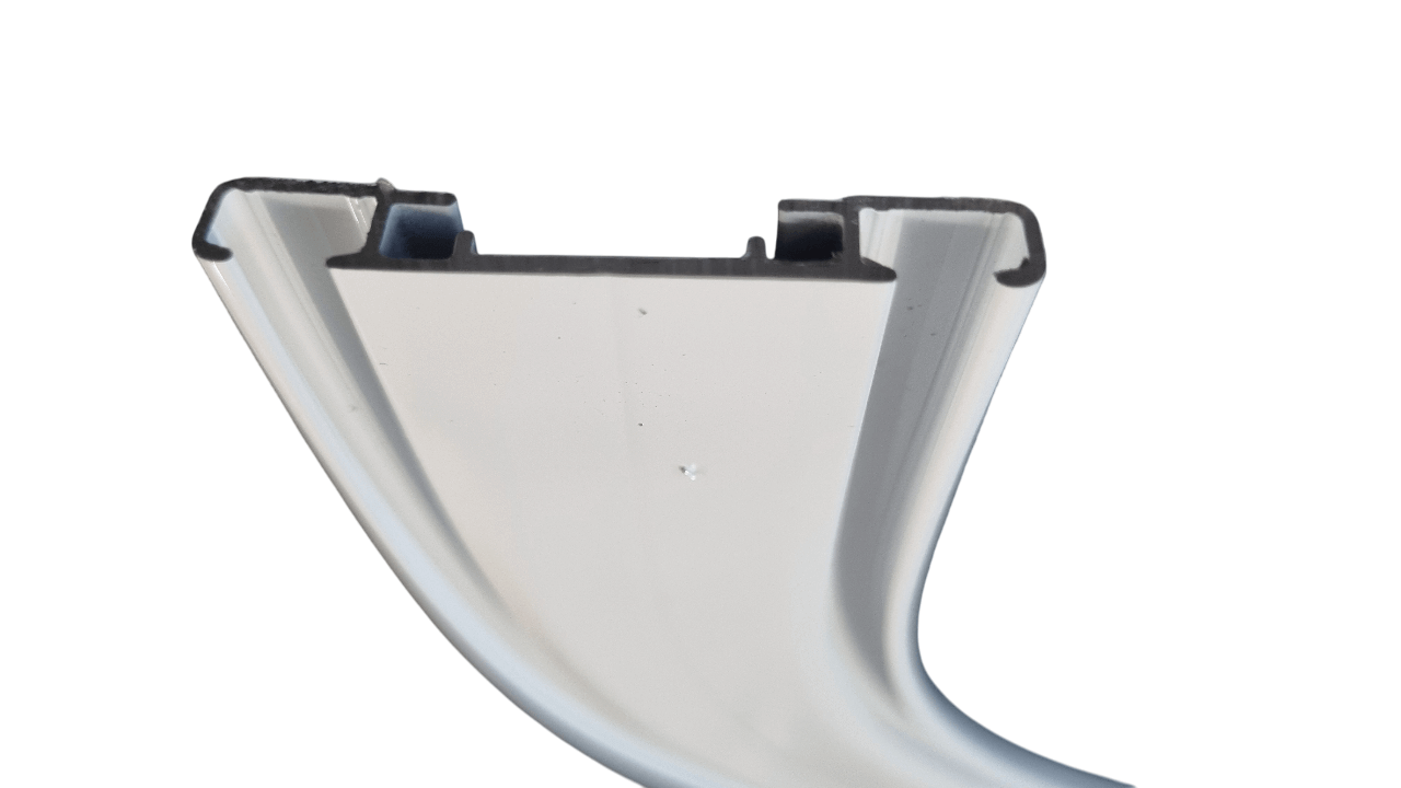 Bogen für Gardinenschiene Modell 300 2 läufig 54,6 mm x 7 mm Bogen für Gardinenschiene Modell 300 2 läufig 54,6 mm x 7 mm