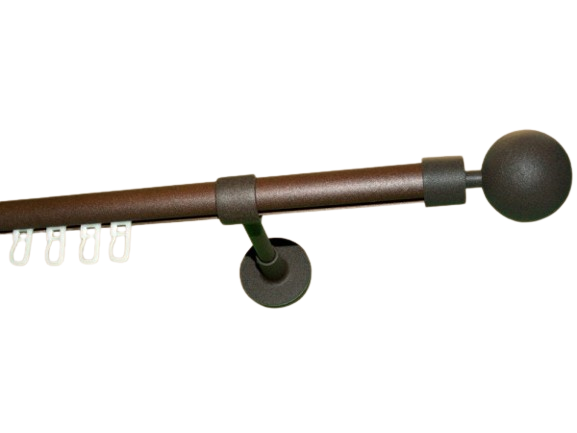 Gardinenstange Eisen Rost Innenlaufsystem 20mm Riccardo 1-lfg. Gardinenstange Eisen Rost Innenlaufsystem 20mm Riccardo 1-lfg.