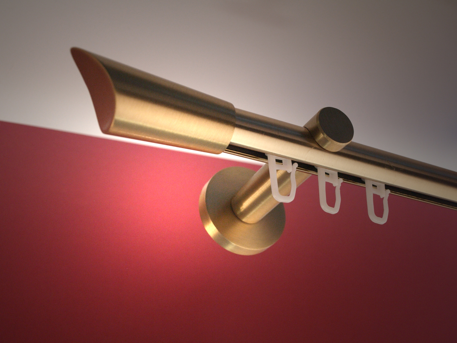 382_0 Gardinenstange Messing matt Innenlaufsystem 20 mm Rebecca