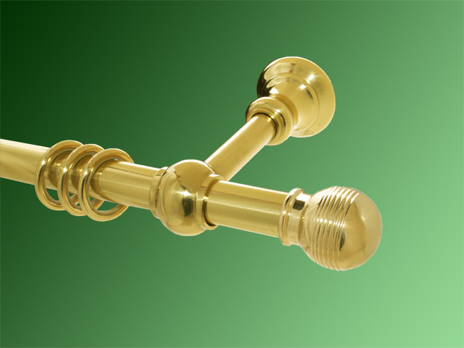 1863_0 1-läufige Gardinenstange Messing glanz 20 mm