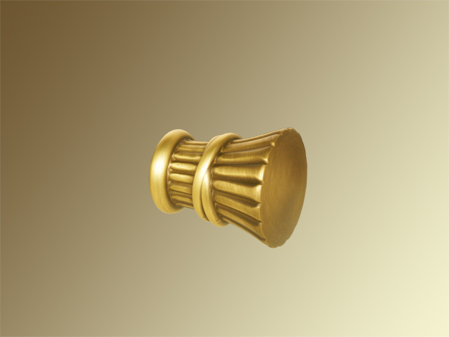 Endstück Messing bronziert Modell Leopold für Rohr mit 30mm Ø