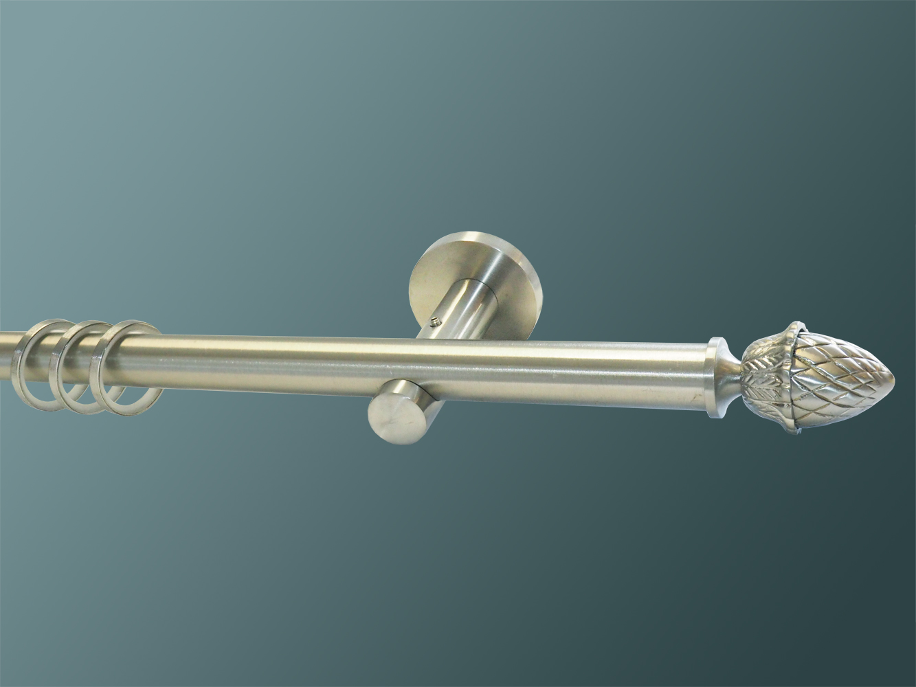 Messing Gardinenschiene massiv 20 mm Nickel