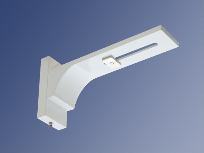 2223_0 Wandträger für Gardinenschienen extra lang 20 cm weiß /silber