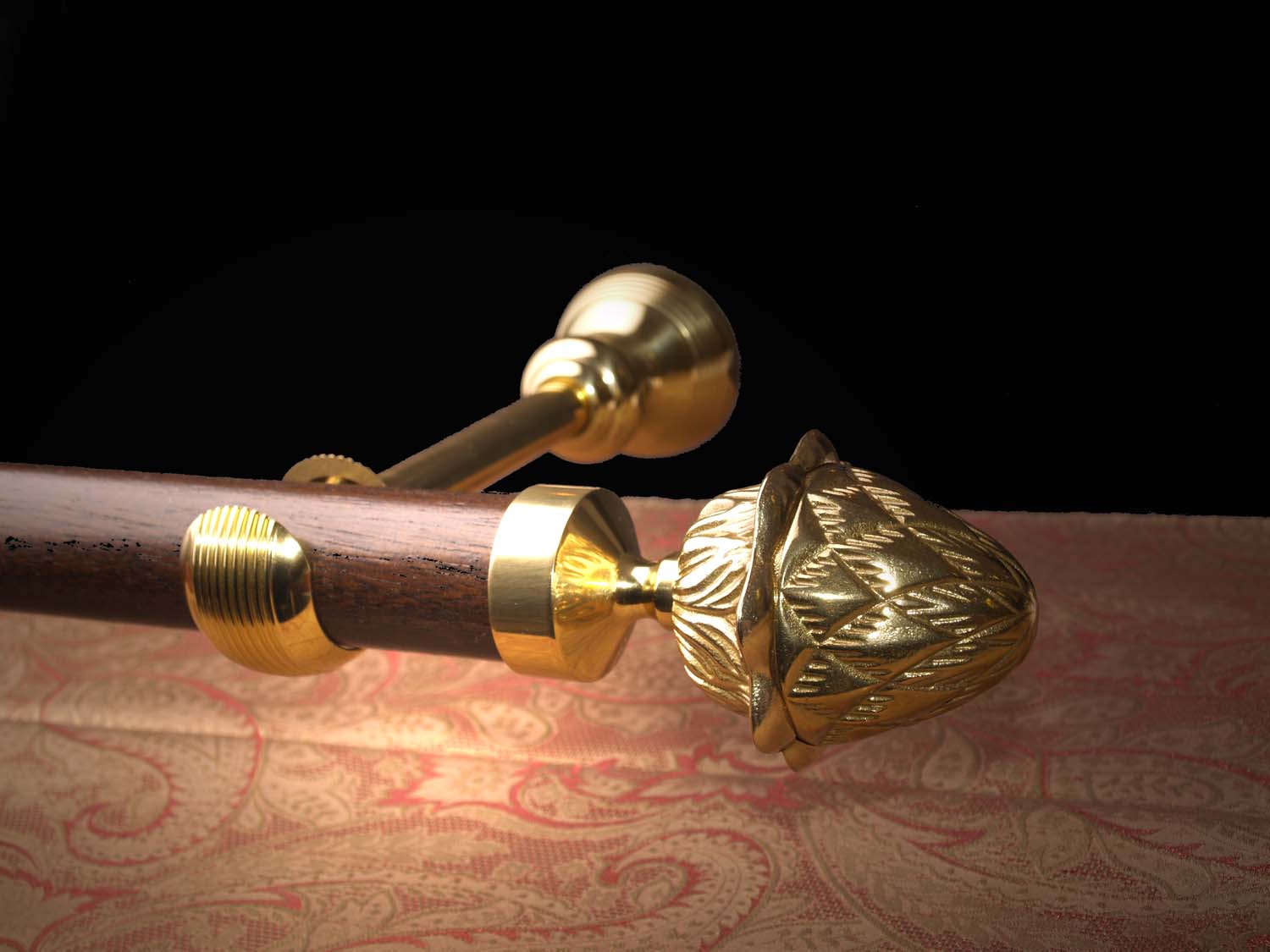 692_2 Klassische Gardinenstange 35 mm Messing