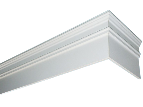 Gardinenschiene mit Holz Blende 15cm 1lauf Gardinenschiene mit Holz Blende 15cm 1lauf