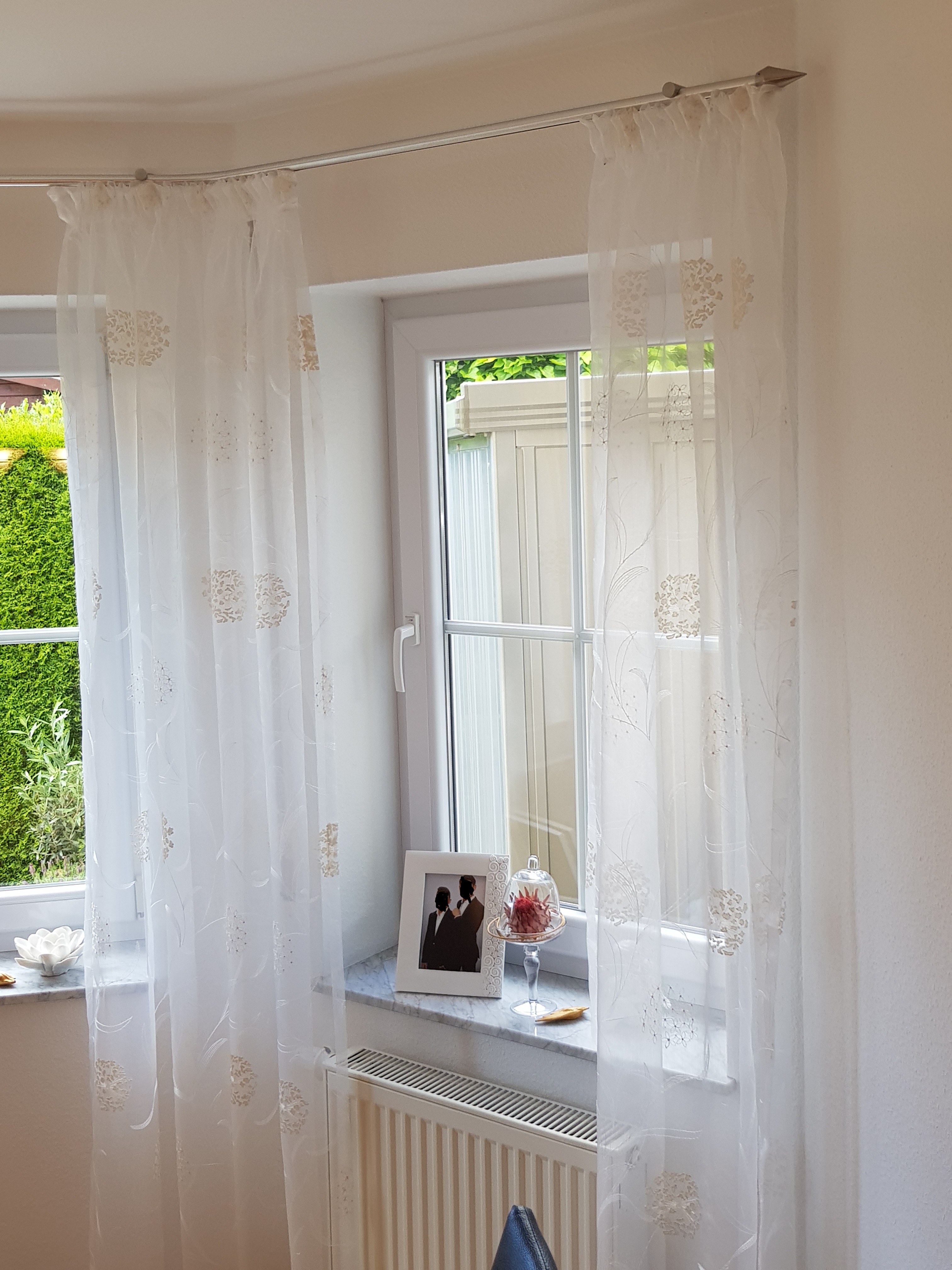 Gardinenstange für Erkerfenster 