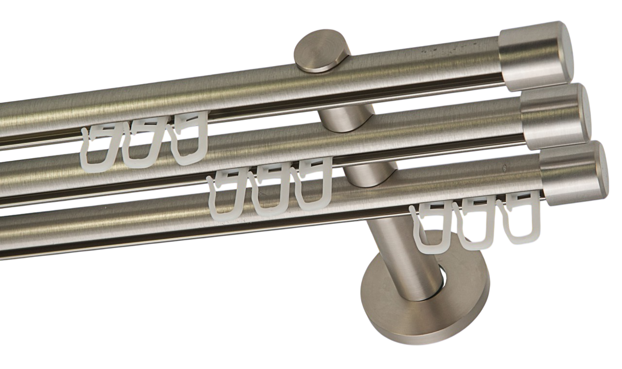 Gardinenstange Innenlaufsystem 3 läufig 16 mm Modell Kappe Gardinenstange Innenlaufsystem 3 läufig 16 mm Modell Kappe