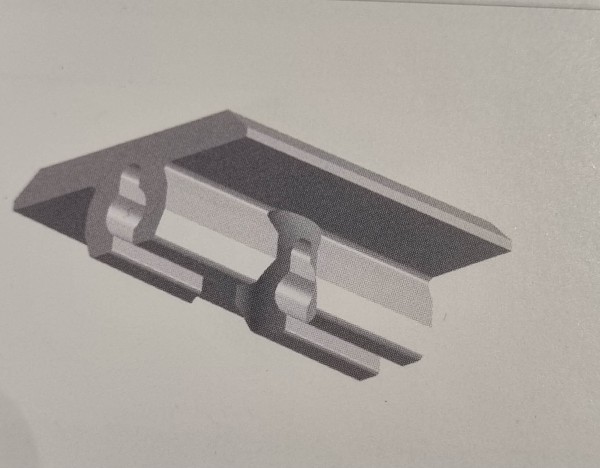 Bogen Gardinenschiene schwarz 2 lauf Modell 387 20 x 20 cm