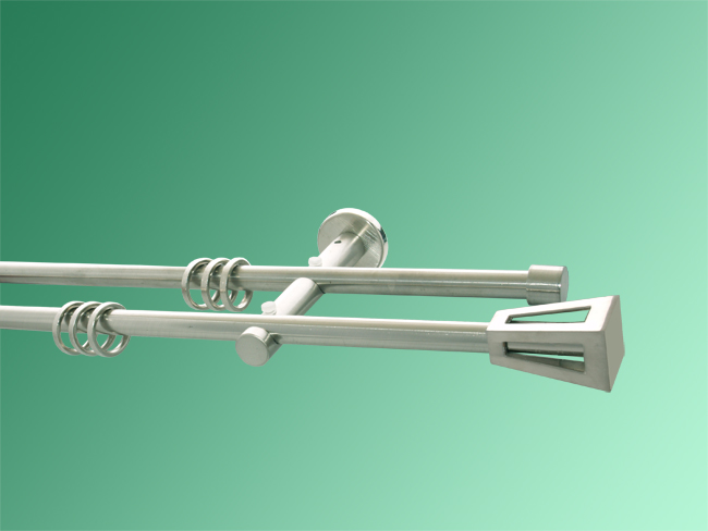 Gardinenstange Nickel geb 12mm Gran Canaria doppell.